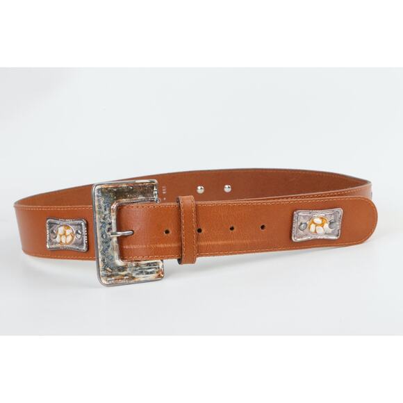 Vintage Express Belt Compagnie Internationale Leather Silver Western Studded L main image 10